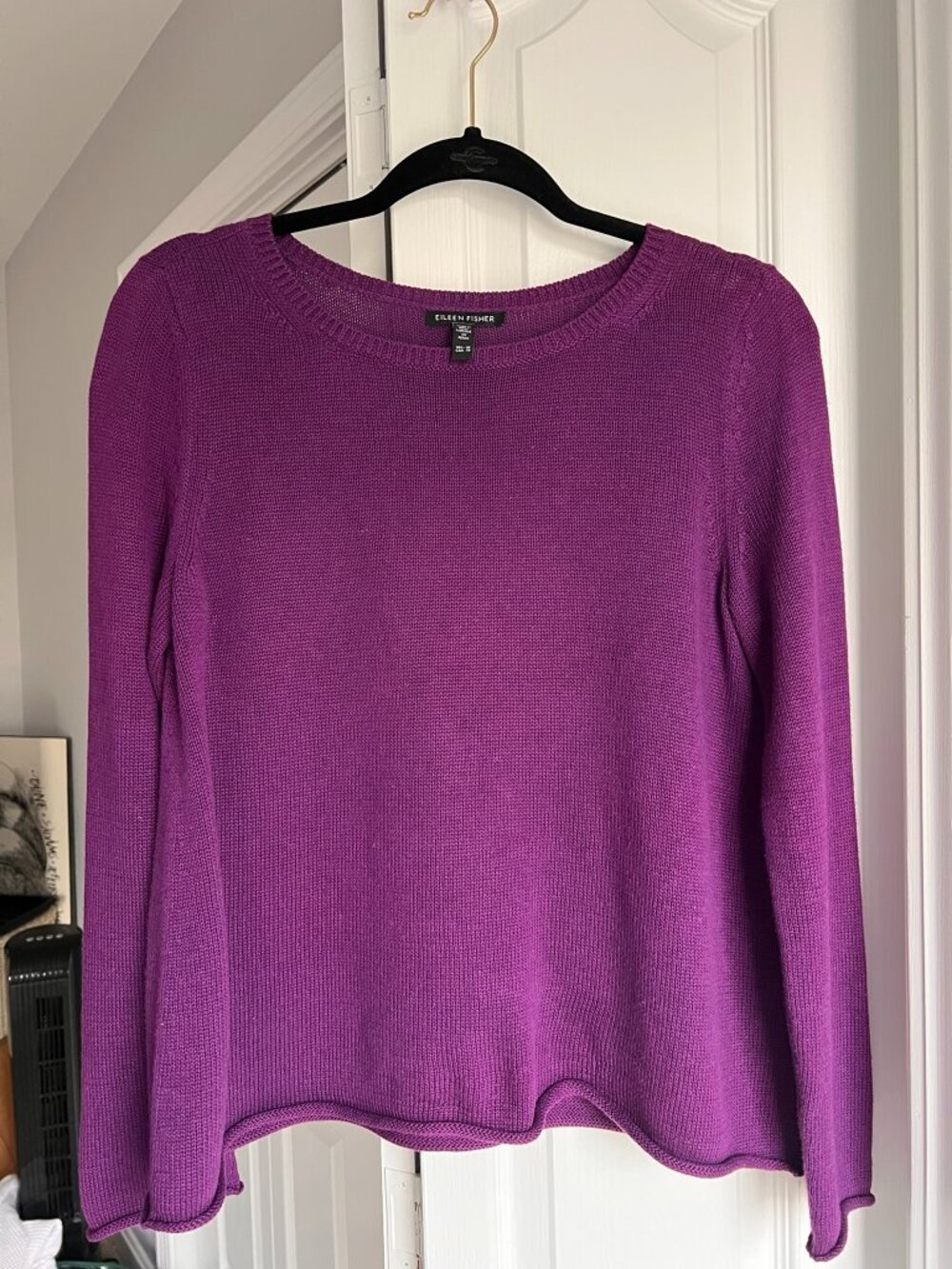 Eileen Fisher Peruvian Cotton Blend Bateau Neck Top - Dahlia,  XS